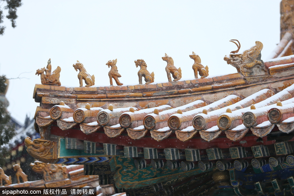 北京“鵝毛大雪”如約而至 故宮雪景美如畫(huà)