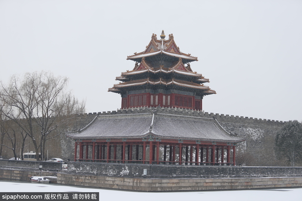 北京“鵝毛大雪”如約而至 故宮雪景美如畫