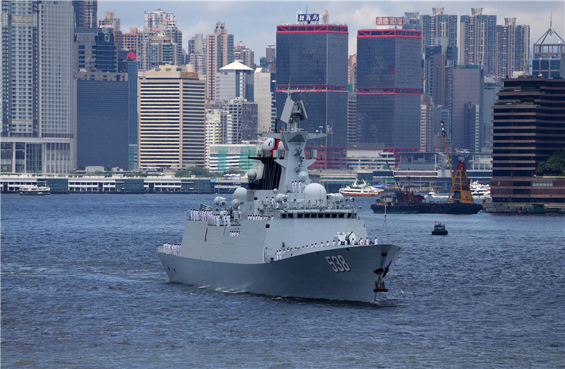 海軍遼寧艦編隊(duì)離開(kāi)香港 香港特區(qū)政府舉行隆重歡送儀式