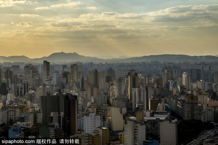 城市大片 巴西圣保羅日落美景