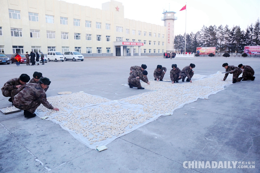 雪域邊關(guān)“新春餃子”進(jìn)軍營(yíng) -27℃“天然冰柜”分分鐘速凍