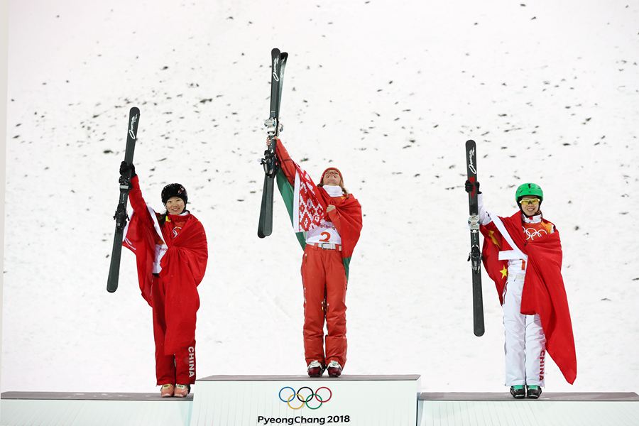 平昌冬奧會自由式滑雪空中技巧決賽 中國選手摘銀得銅