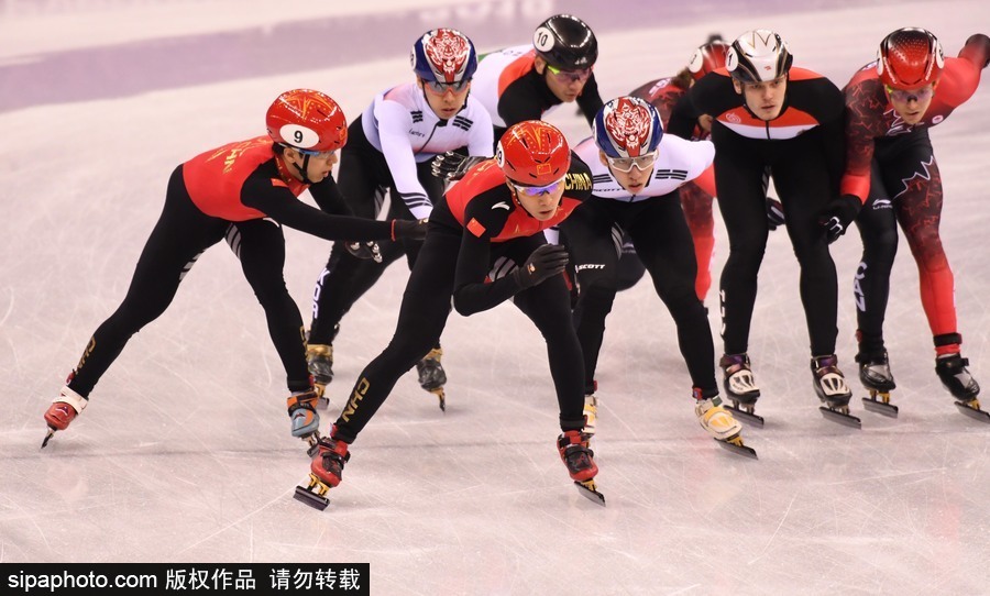 2018平昌冬奧會短道速滑：男子5000米接力A組決賽 中國隊摘銀