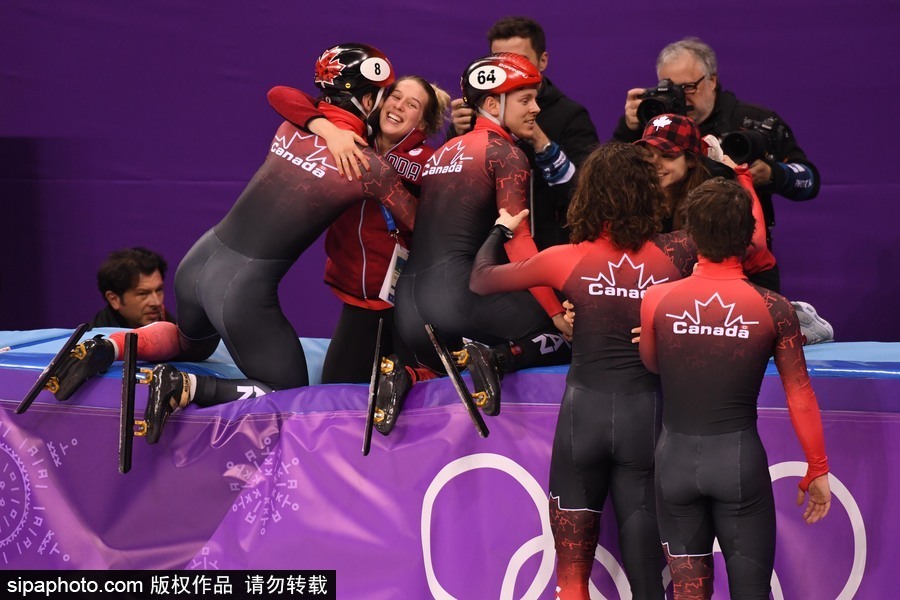 2018平昌冬奧會(huì)短道速滑：男子5000米接力A組決賽 中國隊(duì)摘銀